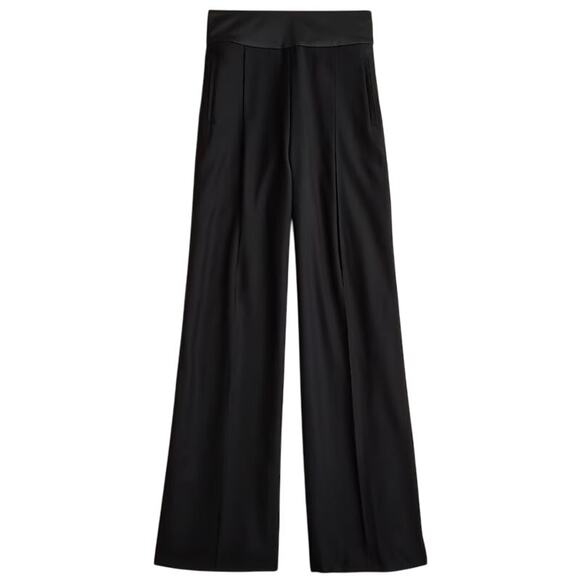 J. Crew Collection wide-leg trouser pant in tuxedo wool Black 4 NWT - Picture 14 of 16